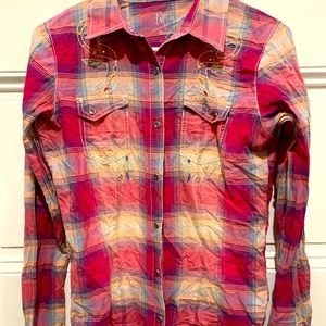 Rock wrangler women’s button down, size s